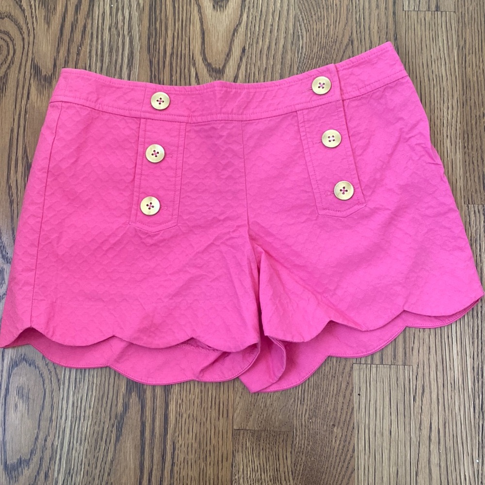 Southern Tide Pink Shorts with Gold Buttons Size 0